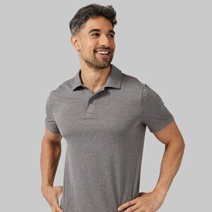32 Degrees Men’s Heather Grey Performance Polo Large Cool Classic